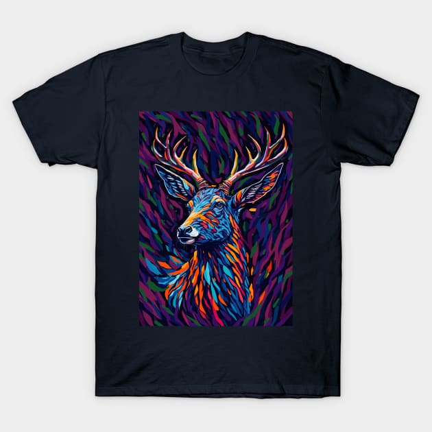 Abstract colorful deer T-Shirt by BAJAJU